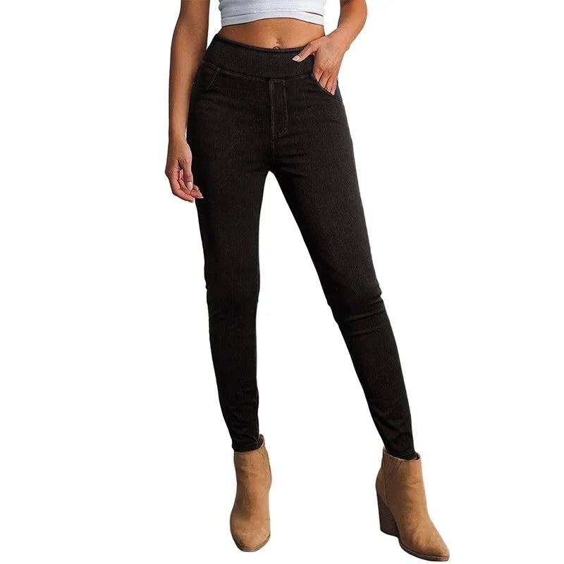 Damen Slimfit Jeans Hochbund Stretch