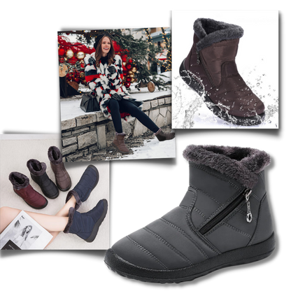 Damen Winterstiefel Warm Wasserdicht Schneestiefel Schwarz - Norvielle