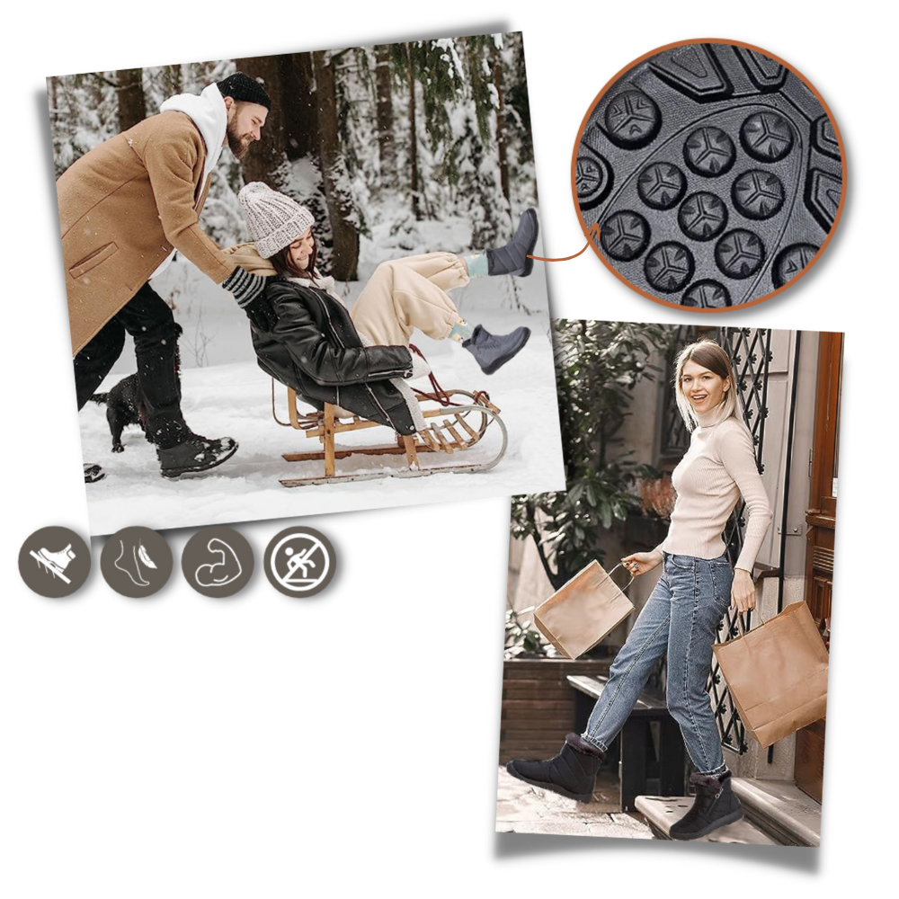 Damen Winterstiefel Warm Wasserdicht Schneestiefel