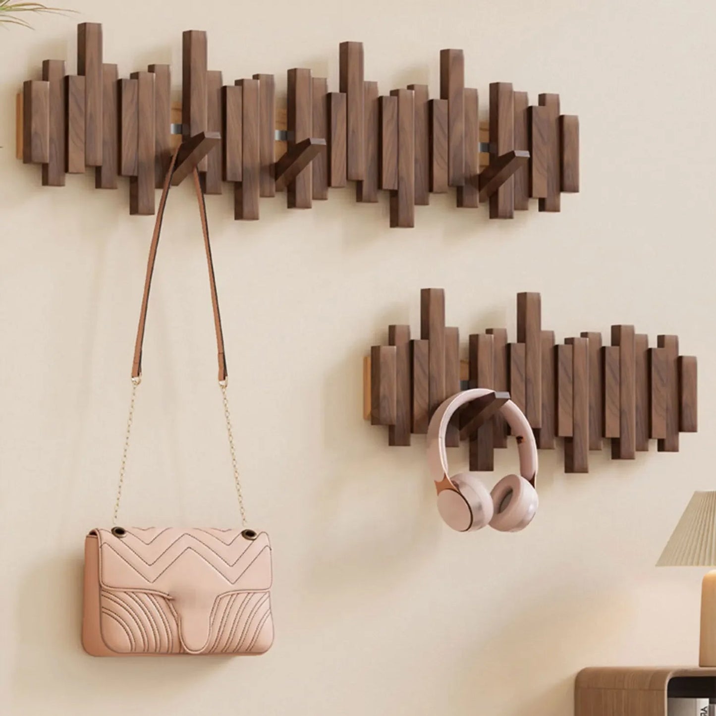 Holzgarderobe Mit Flexiblen Magnethaken Stilvoll - Norvielle