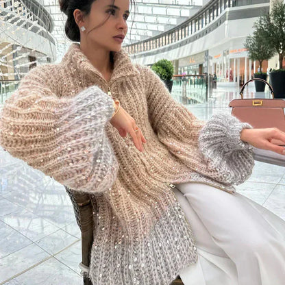Norvielle Damen Seidenstrickweste