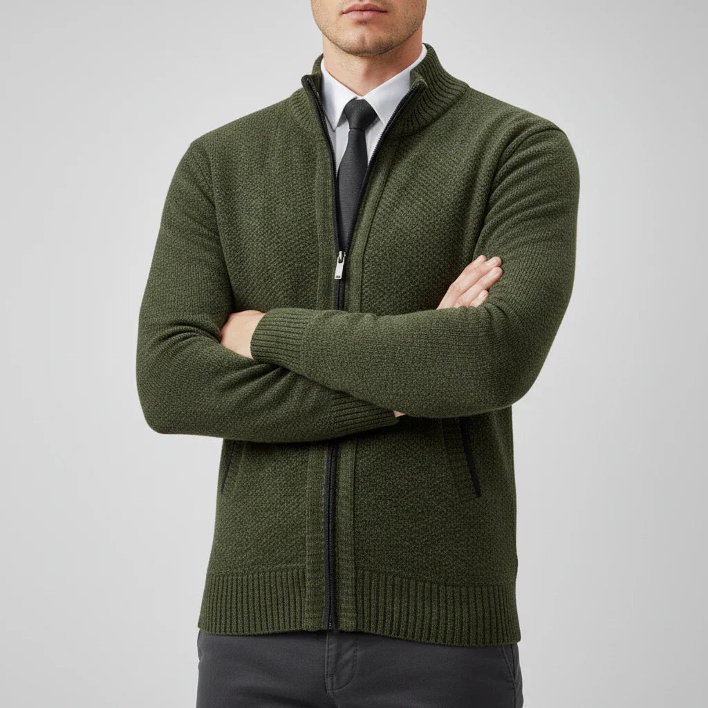 Herren Strickjacke Reißverschluss Vorne Christian