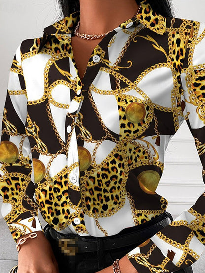 Damenbluse mit Goldendetails Elegant