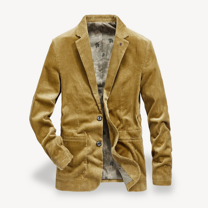 Herren Slim-Fit Sakko Corduroy Retro Blazer