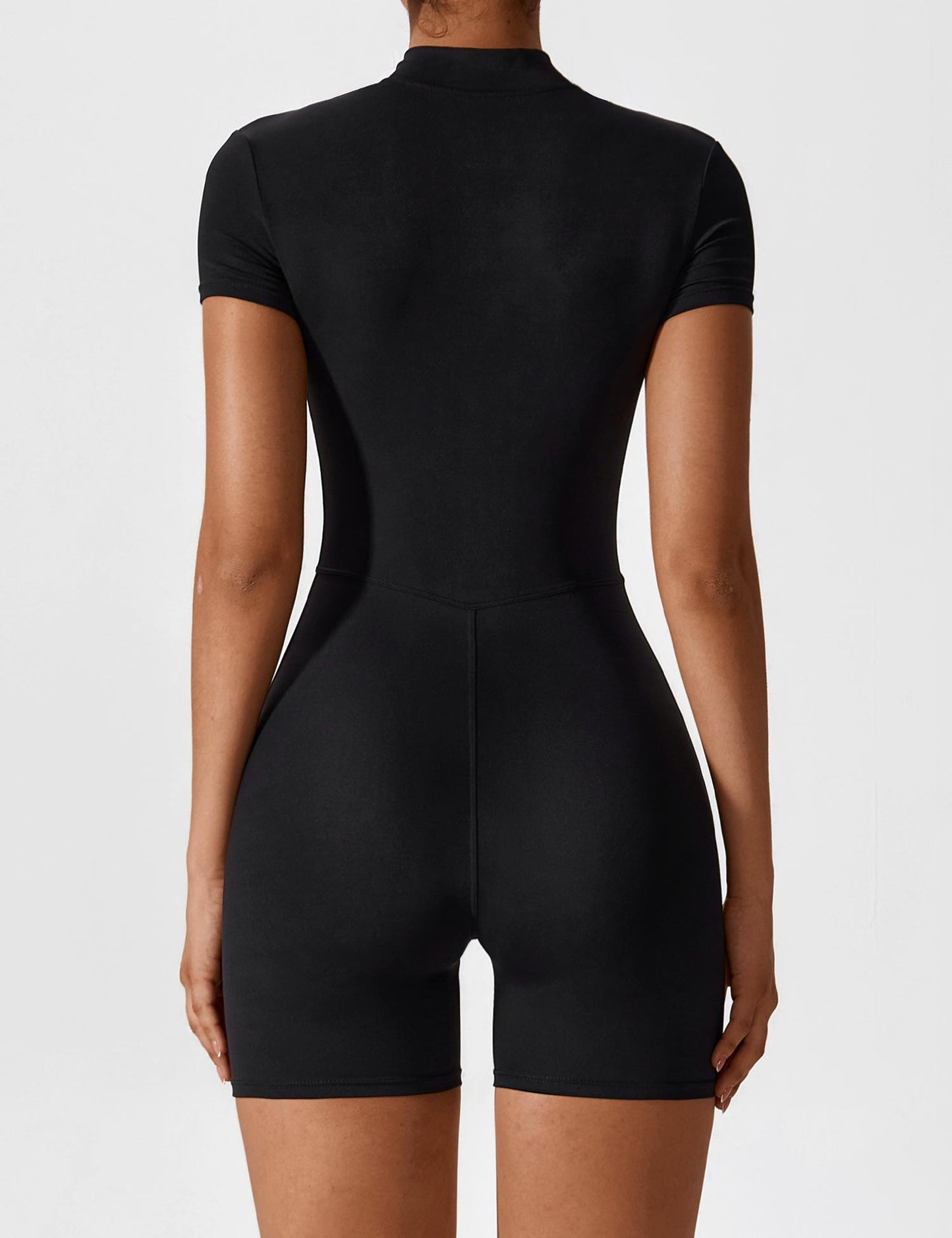 Damen Nahtloser Kurzarm-Jumpsuit Stretch