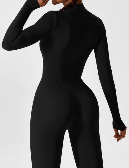 Damen Nahtloser Full-Zip Bodysuit