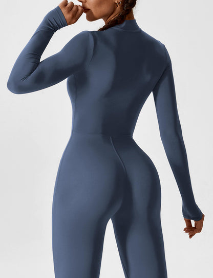 Damen Nahtloser Full-Zip Bodysuit