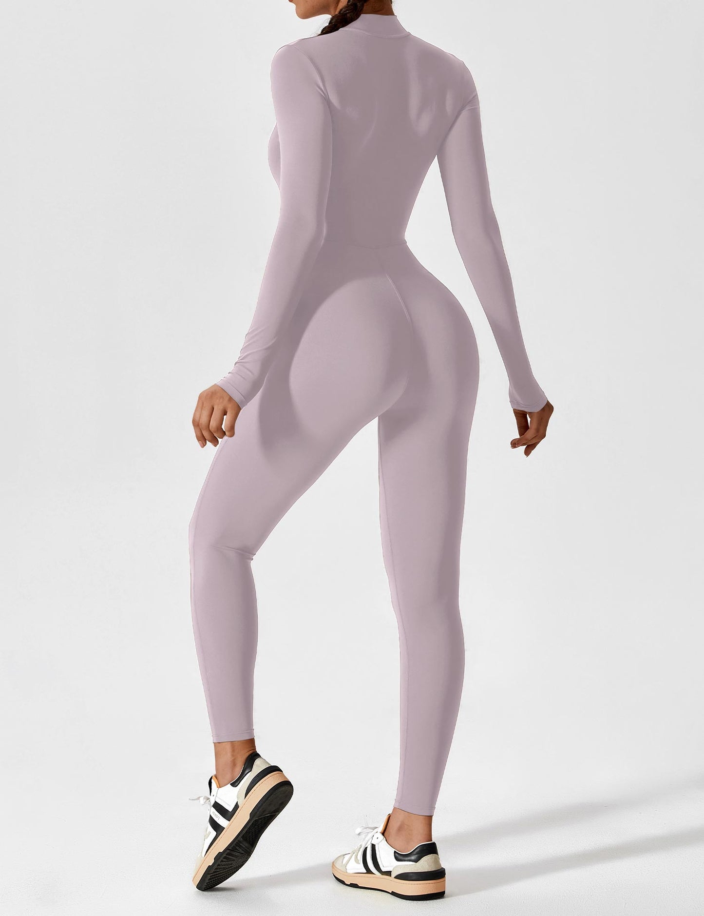 Damen Frühlingsjumpsuit Stretch mit Reißverschluss
