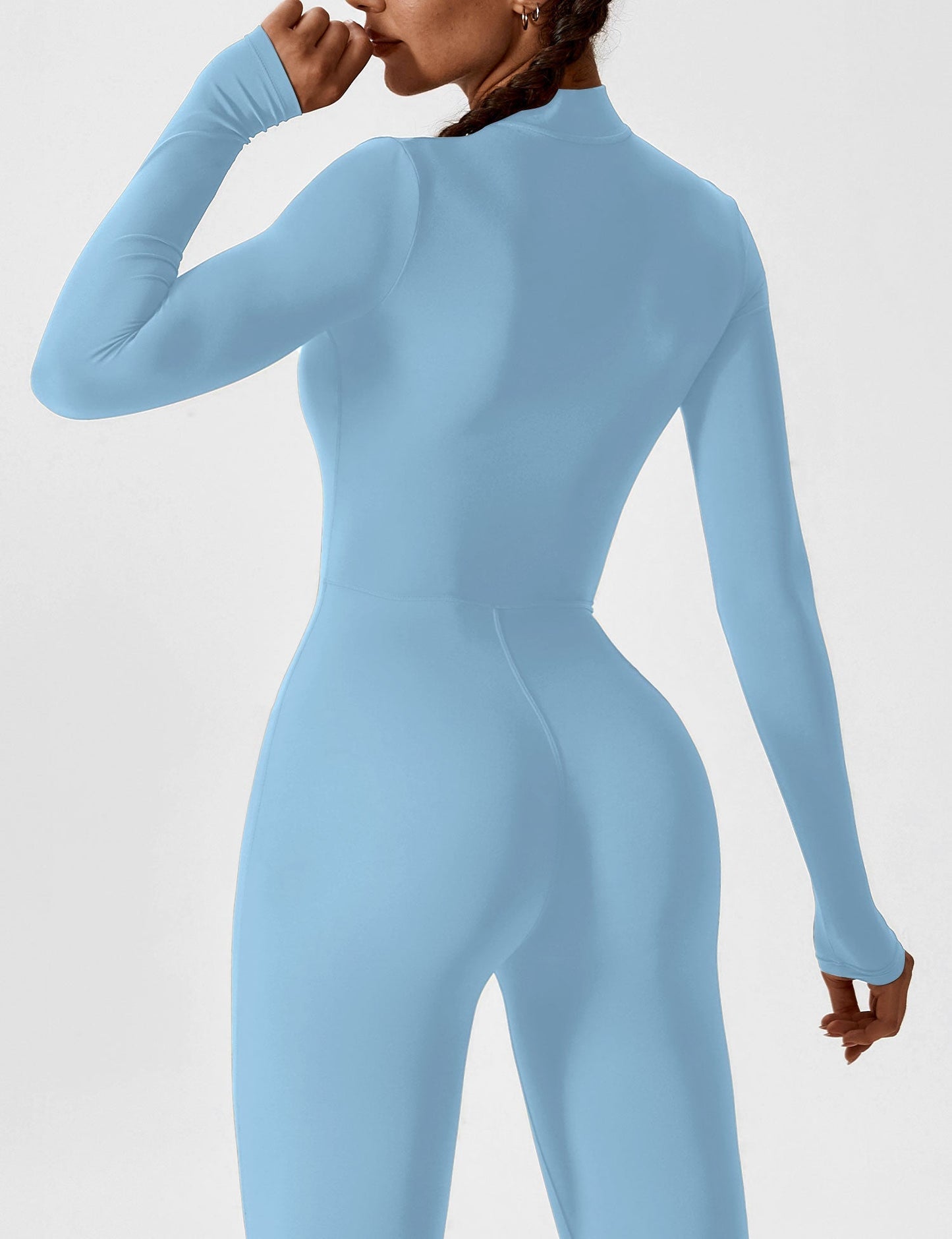 Damen Frühlingsjumpsuit Stretch mit Reißverschluss