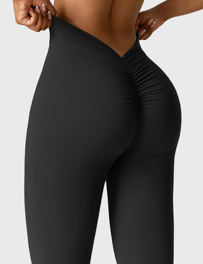 Norvielle Damen Leggings V-Ausschnitt