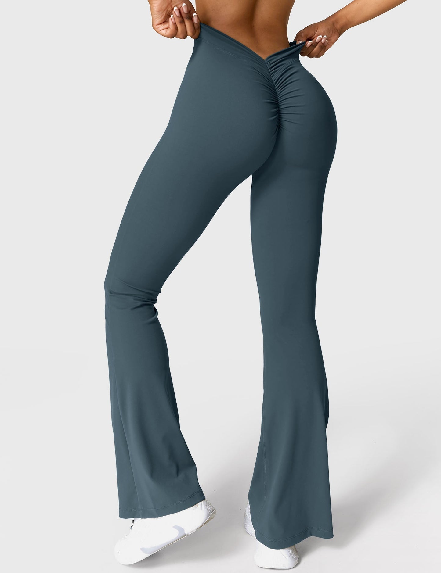 Norvielle Damen Leggings V-Ausschnitt