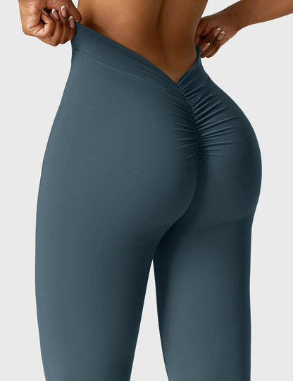 Norvielle Damen Leggings V-Ausschnitt