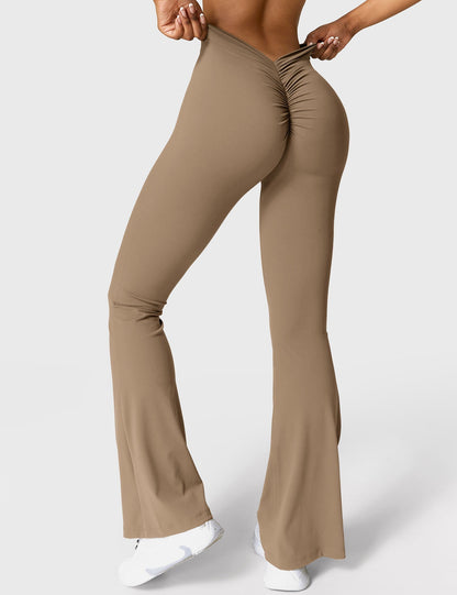 Norvielle Damen Leggings V-Ausschnitt