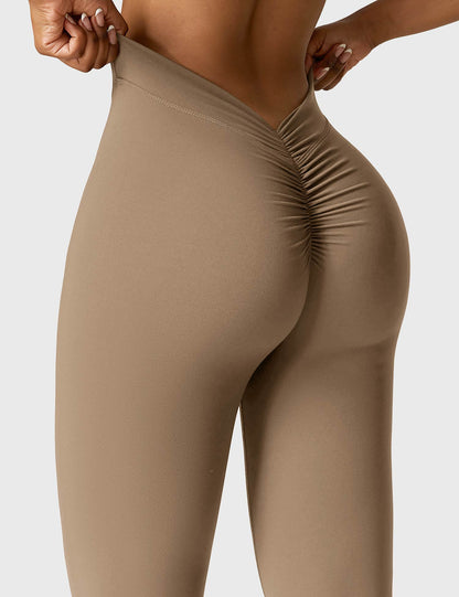 Norvielle Damen Leggings V-Ausschnitt