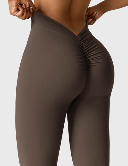 Norvielle Damen Leggings V-Ausschnitt