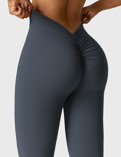 Norvielle Damen Leggings V-Ausschnitt