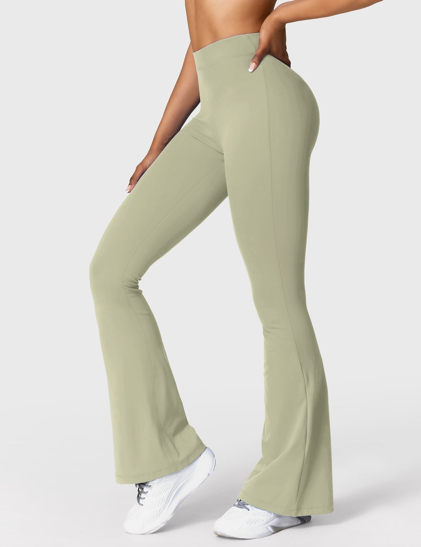 Norvielle Damen Leggings V-Ausschnitt