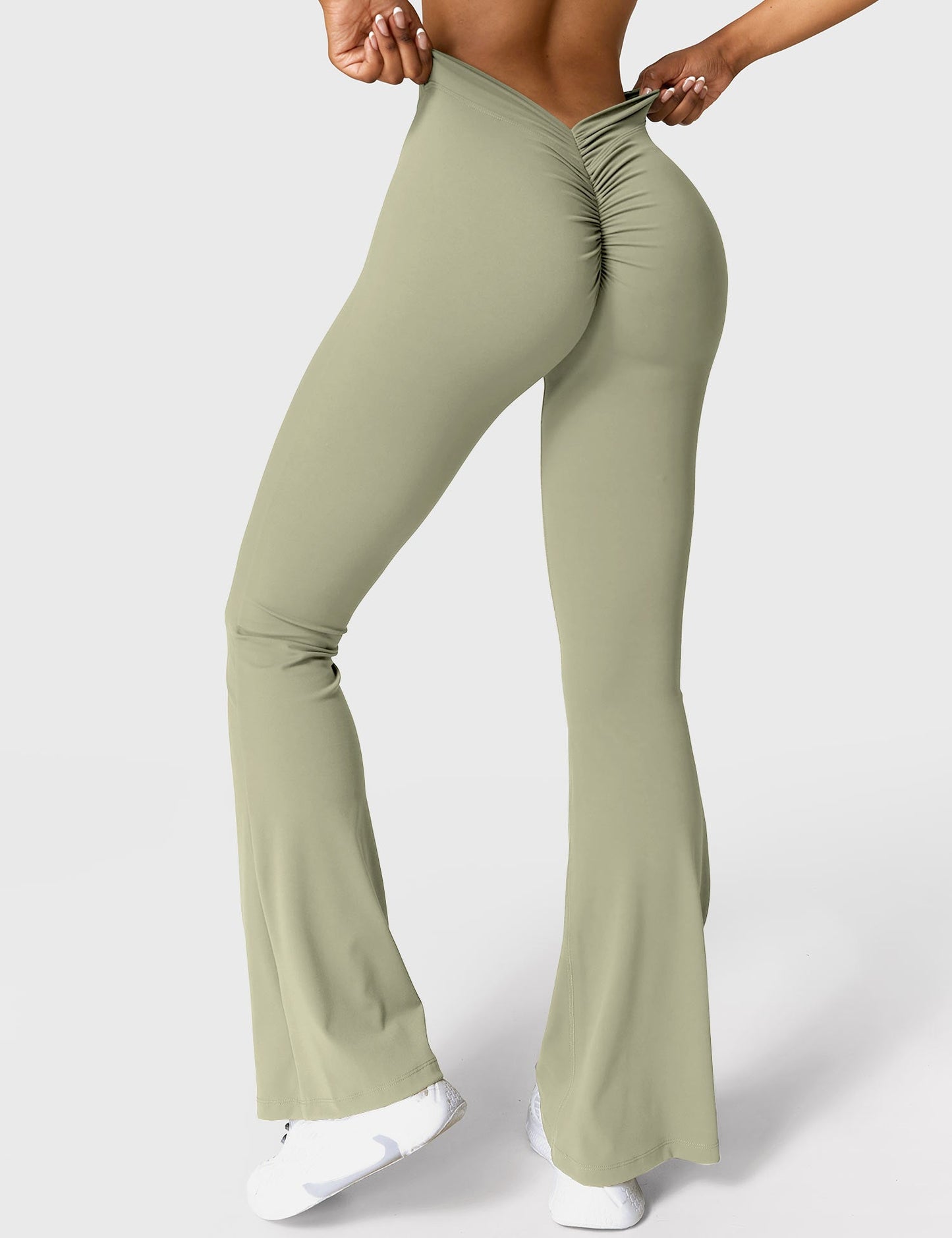 Norvielle Damen Leggings V-Ausschnitt