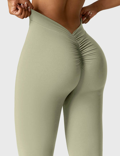 Norvielle Damen Leggings V-Ausschnitt