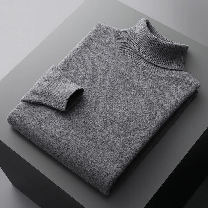 Herren Rollkragenpullover Klar Geschnittene Passform