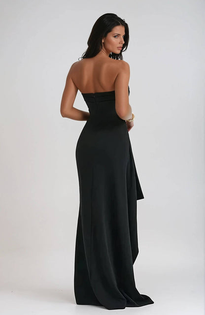 Damen Trägerloses Maxikleid Mit Schlitz
