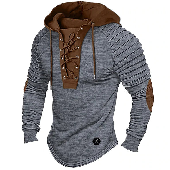 Herren Hoodie Kapuze Schnürung Streetwear Schwarz - Norvielle
