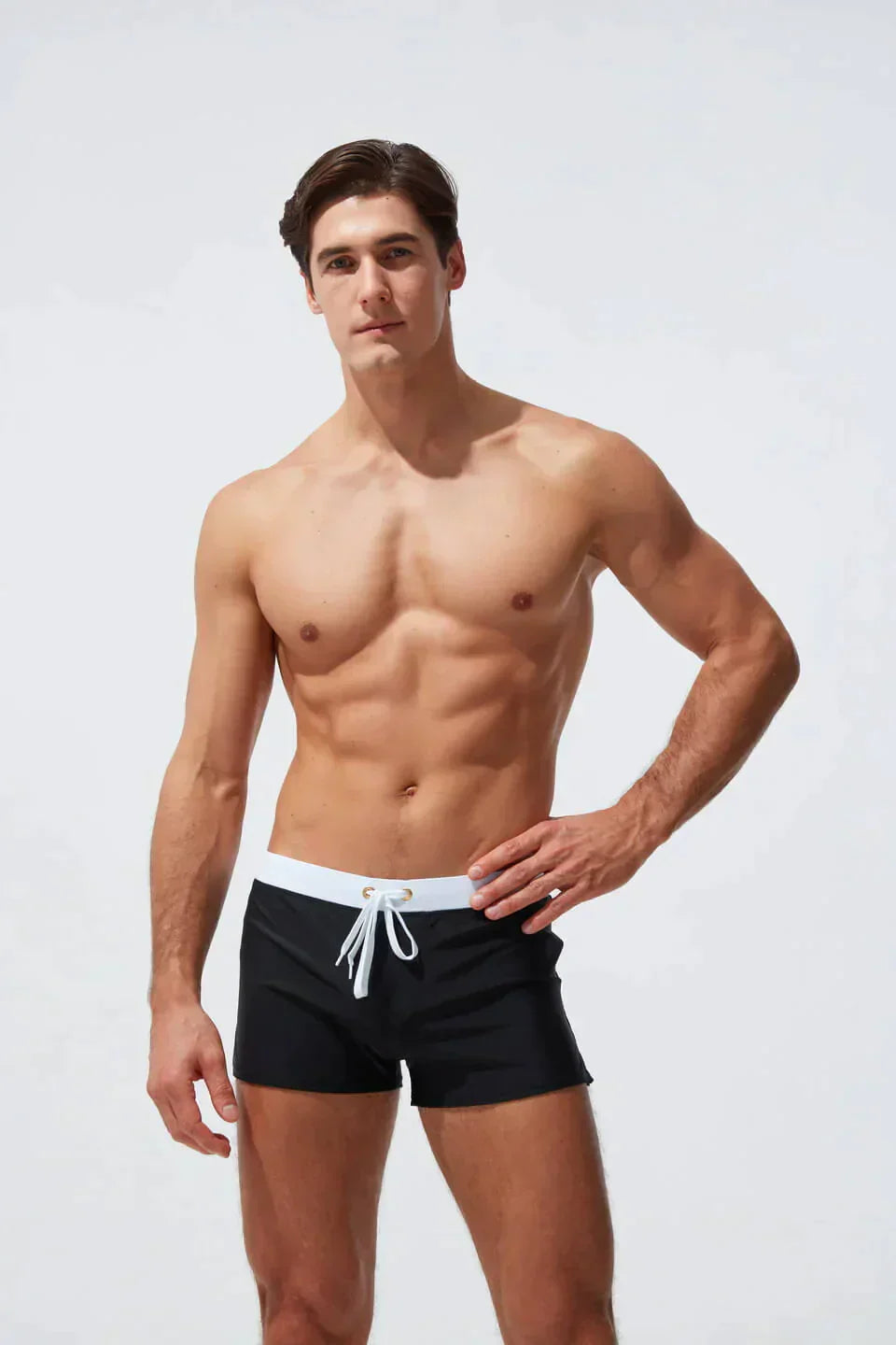 Herren Badeshorts Schnelltrocknend Kurz Kordelzug