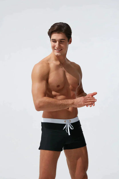 Herren Badeshorts Schnelltrocknend Kurz Kordelzug
