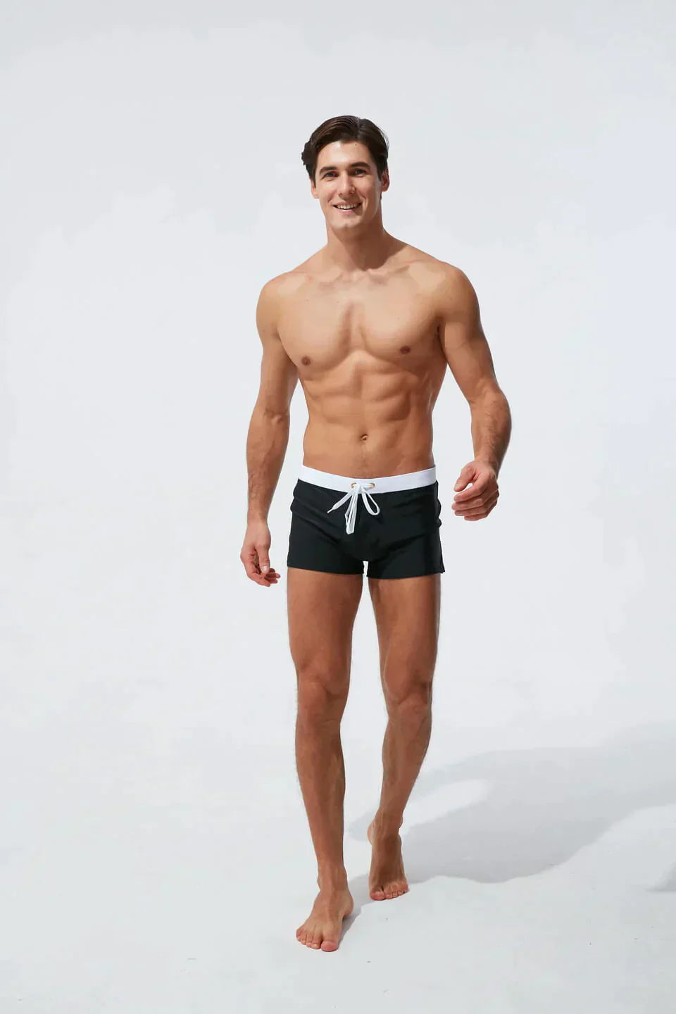 Herren Badeshorts Schnelltrocknend Kurz Kordelzug