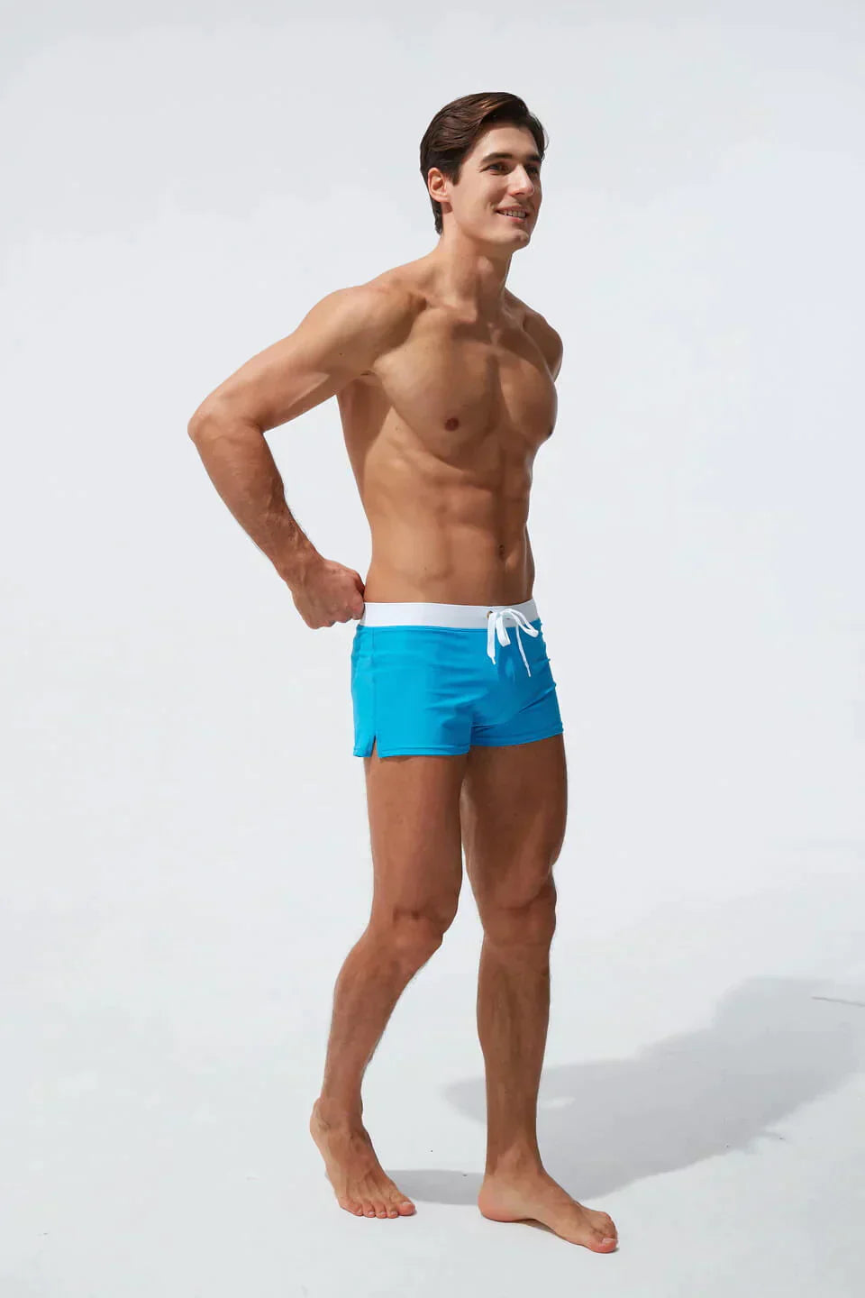 Herren Badeshorts Schnelltrocknend Kurz Kordelzug