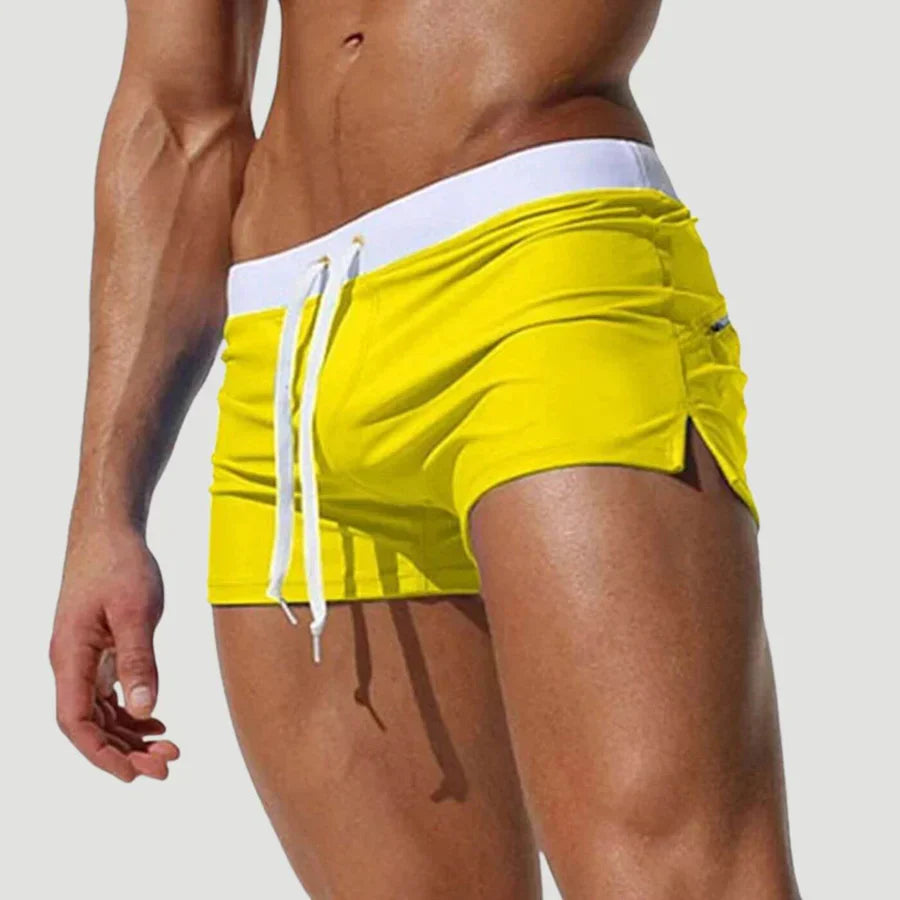 Herren Badeshorts Schnelltrocknend Kurz Kordelzug