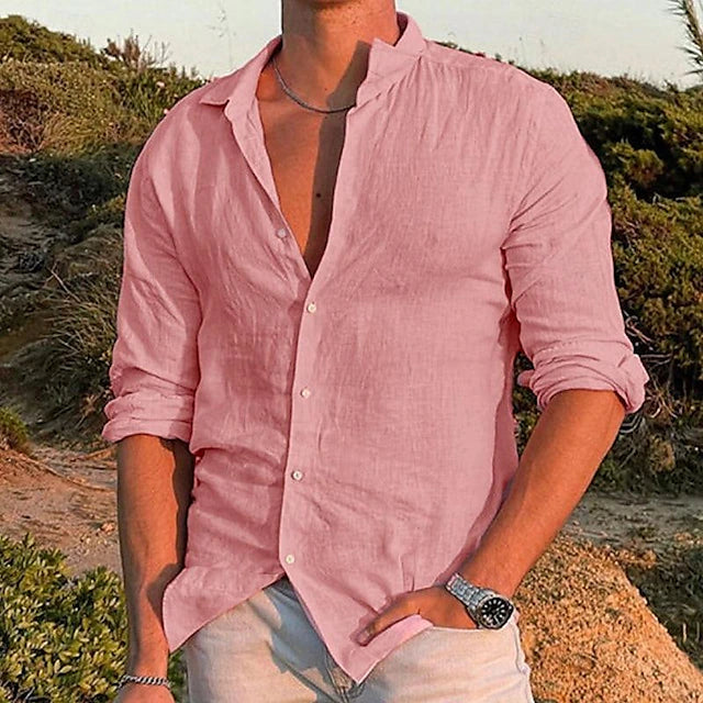 Herren Sommerhemd Langarm Lässig - Norvielle