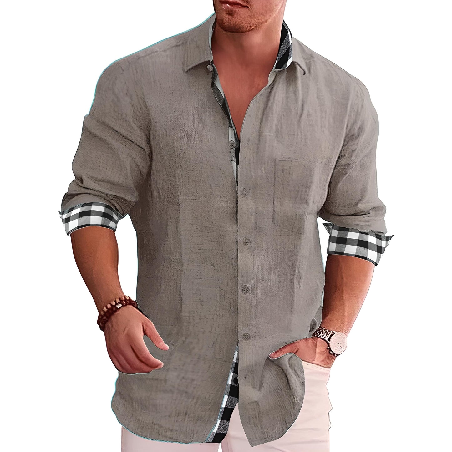 Herren Kurzarmshirt Gerades Design