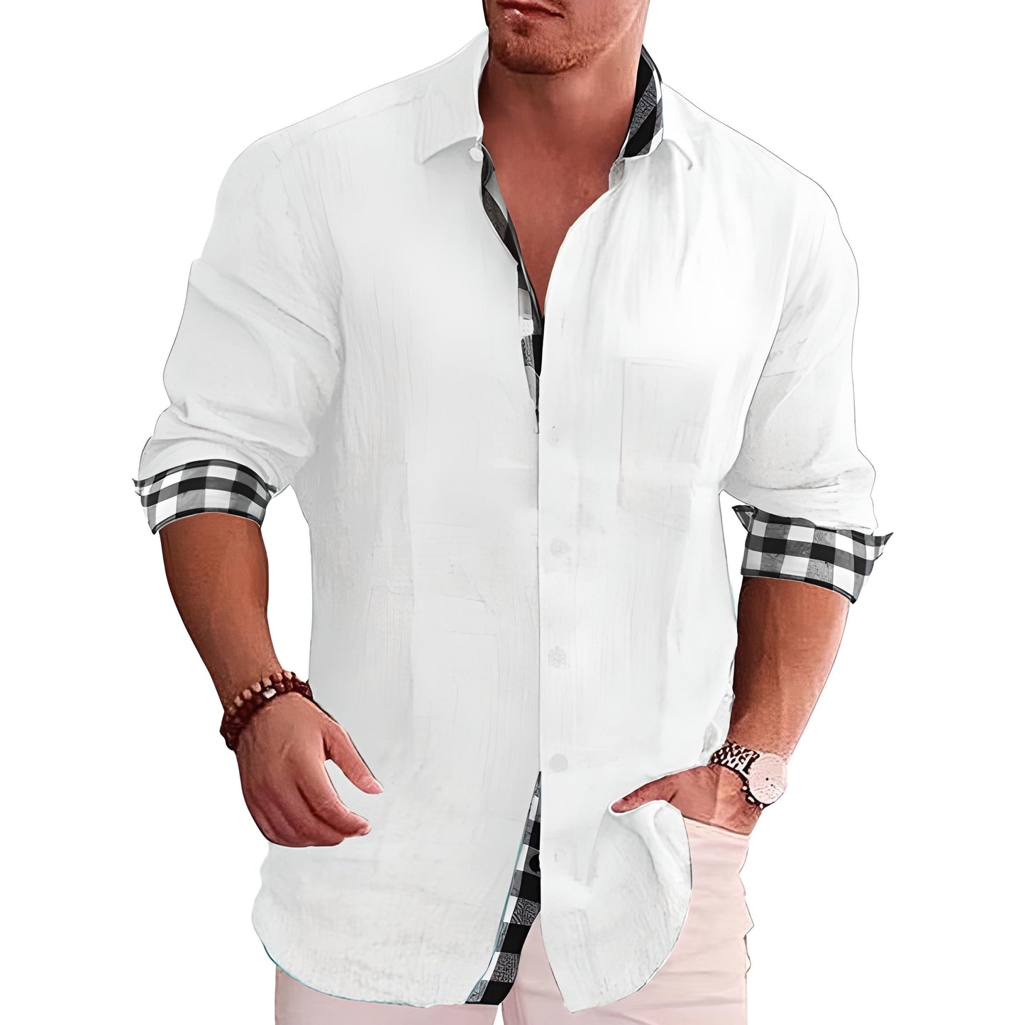 Herren Kurzarmshirt Gerades Design - Norvielle
